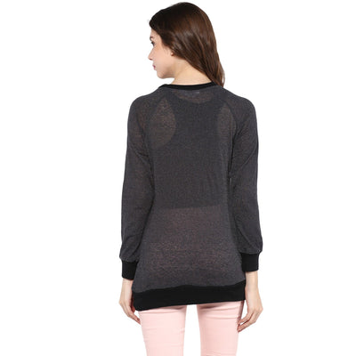 Round Neck Lurex Sweater