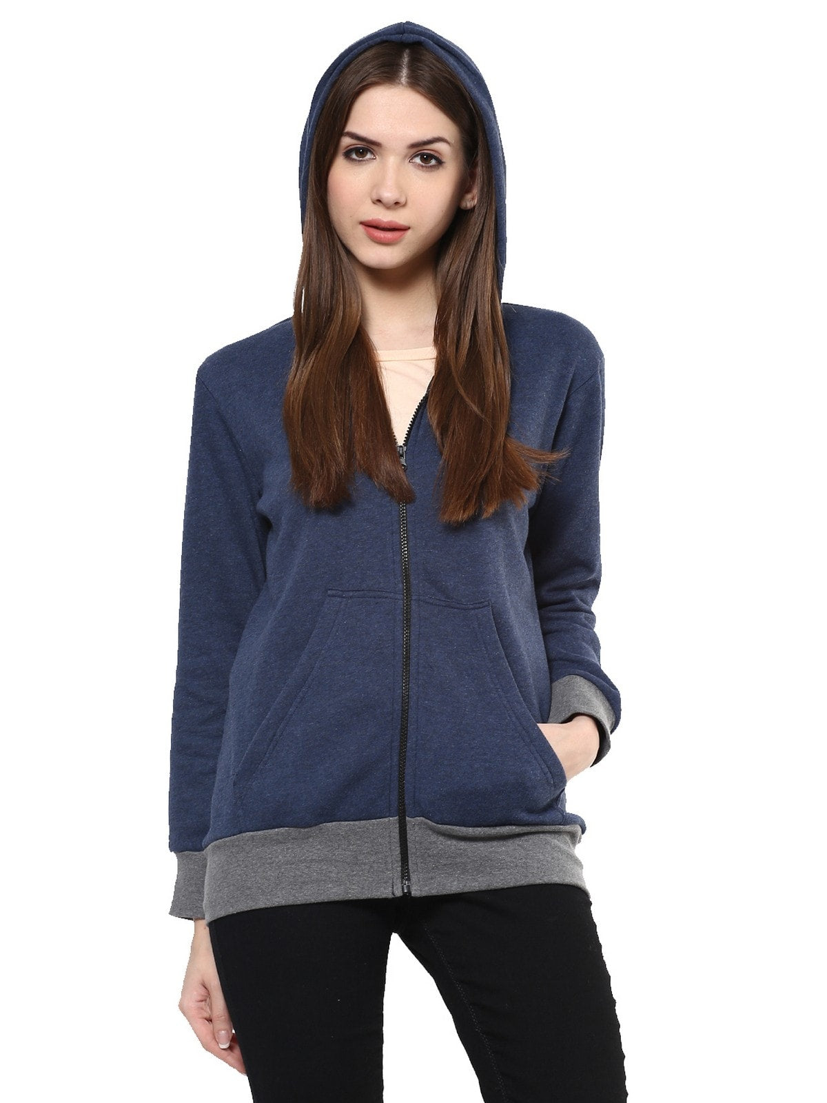 Solid Hooded Sweatshirts With Pockets