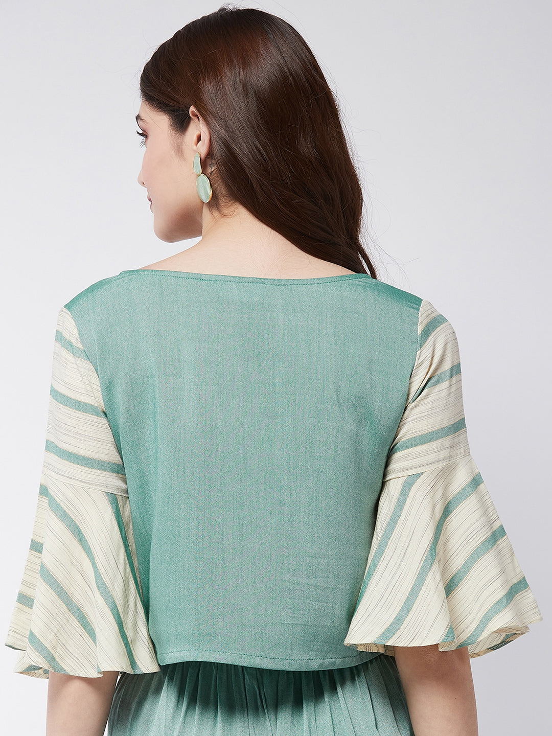 Soaked In Pastels Top With Neck Flap