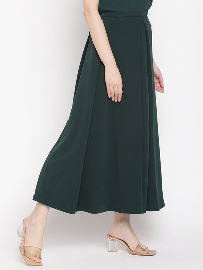 Solid Pleated Relaxed Culotte