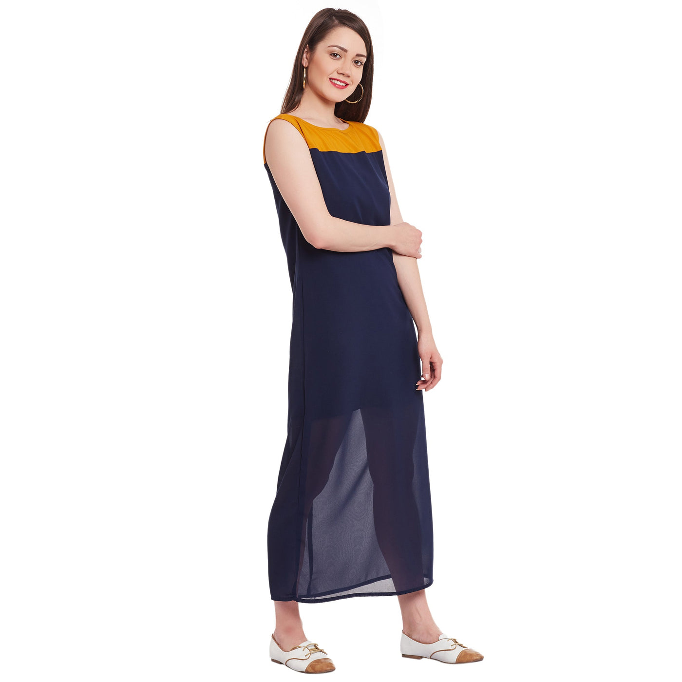 Color-Block Maxi Dress