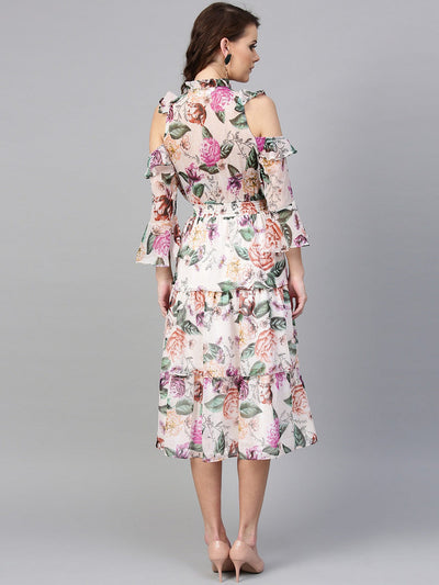 Floral Printed Chiffon Dress