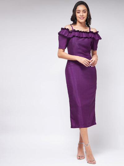 Flaunt Yourself In Fitted Dress With Shoulder Detailing