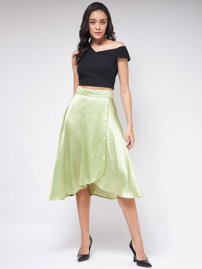 Flaunt Yourself In Stylish Crop Top With Flared Skirt Set