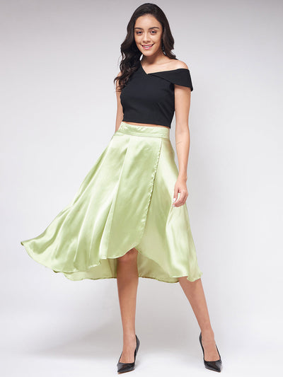 Flaunt Yourself In Stylish Crop Top With Flared Skirt Set