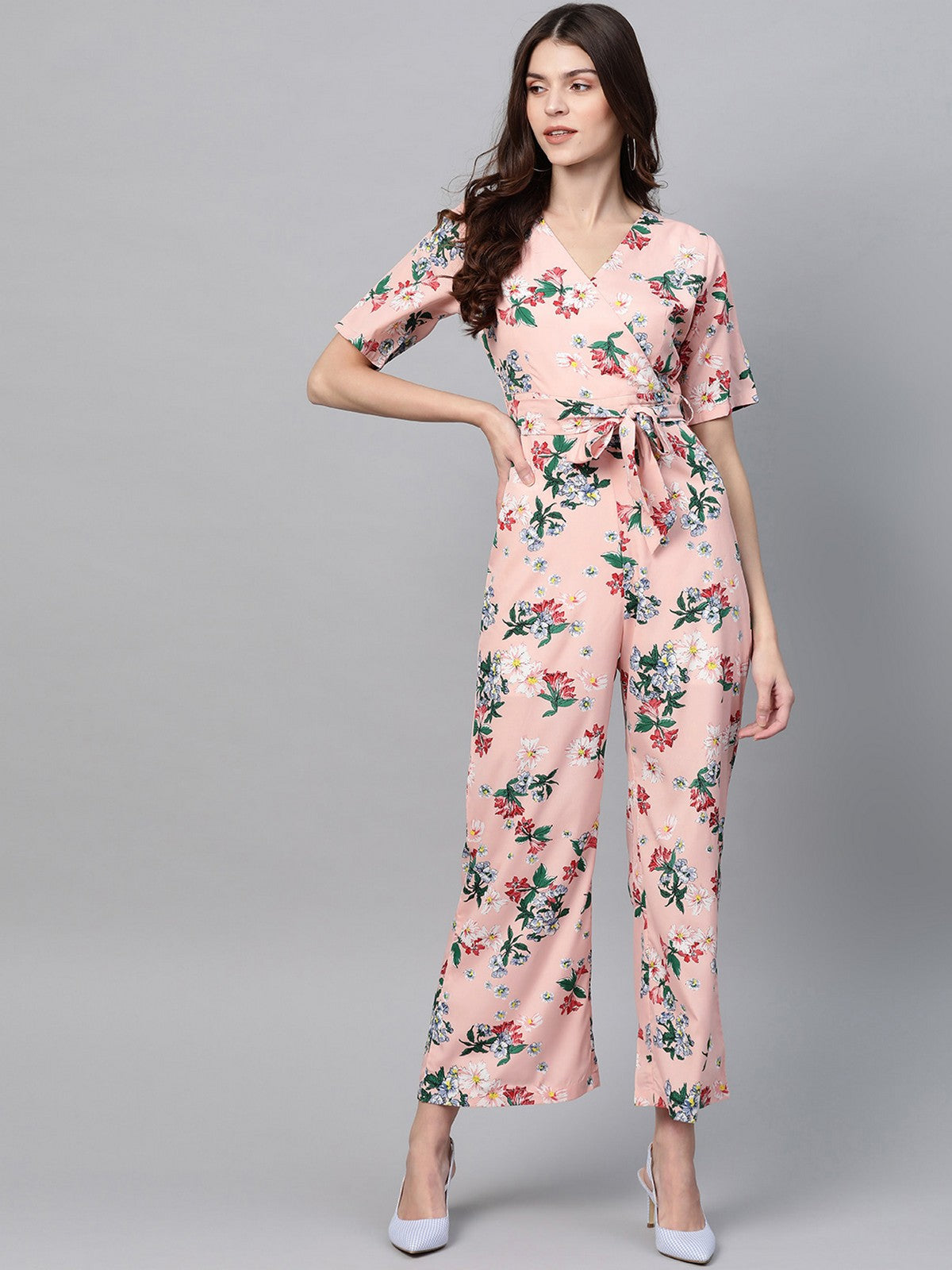 Pastel Floral Printed Jumpsuit