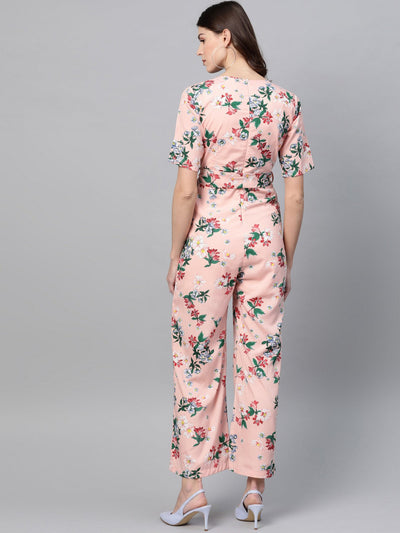 Pastel Floral Printed Jumpsuit