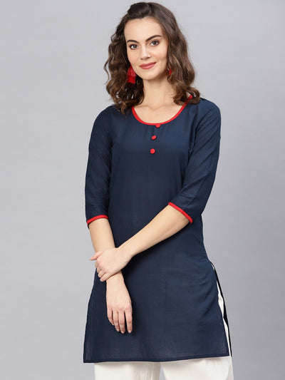 3/4sleeves front buttoned kurti