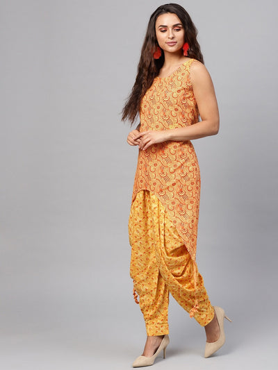 Tribal Art Kurta With Dhoti