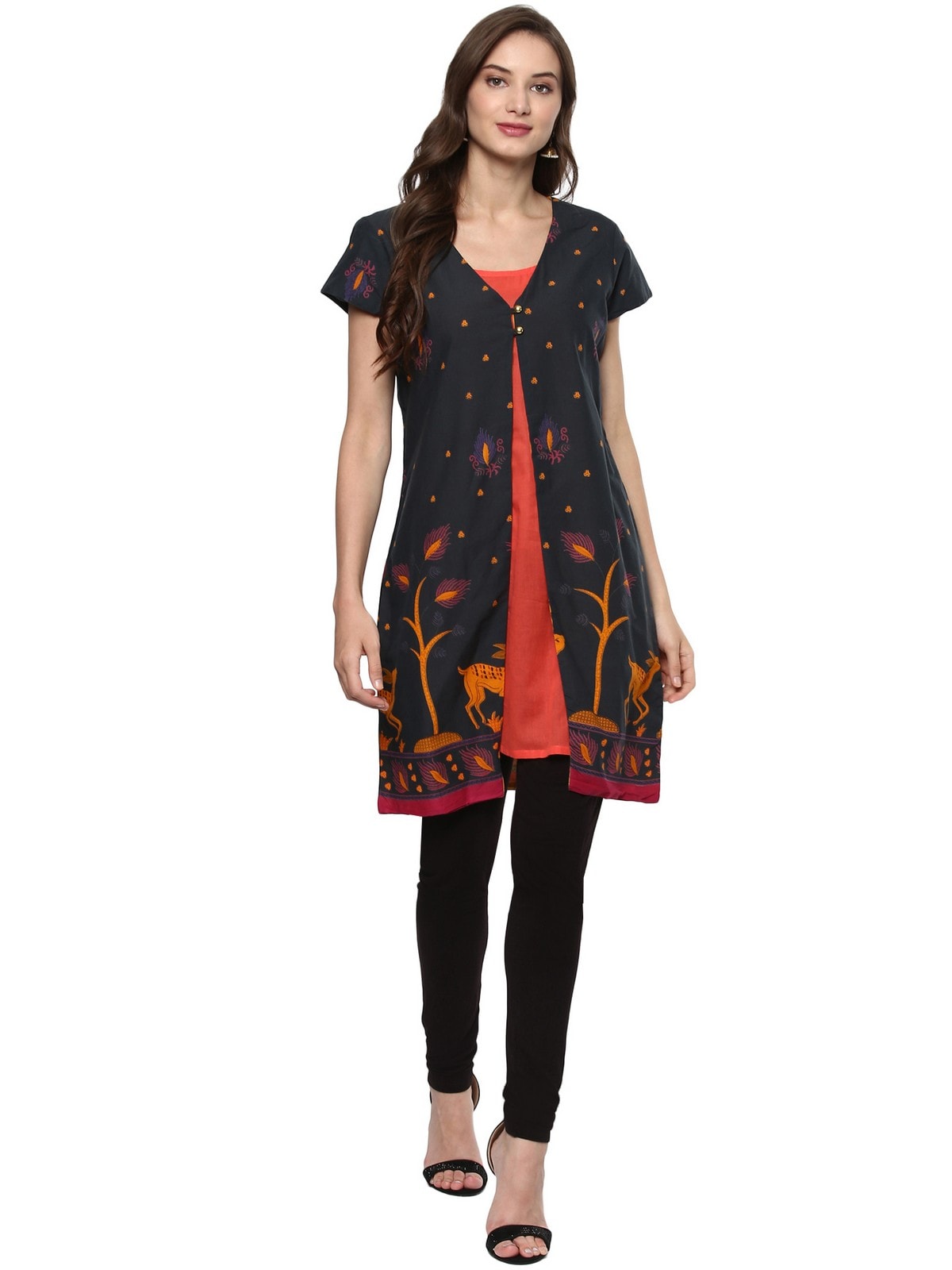 Pannkh Casual Half Sleeve Printed Women's Kurti