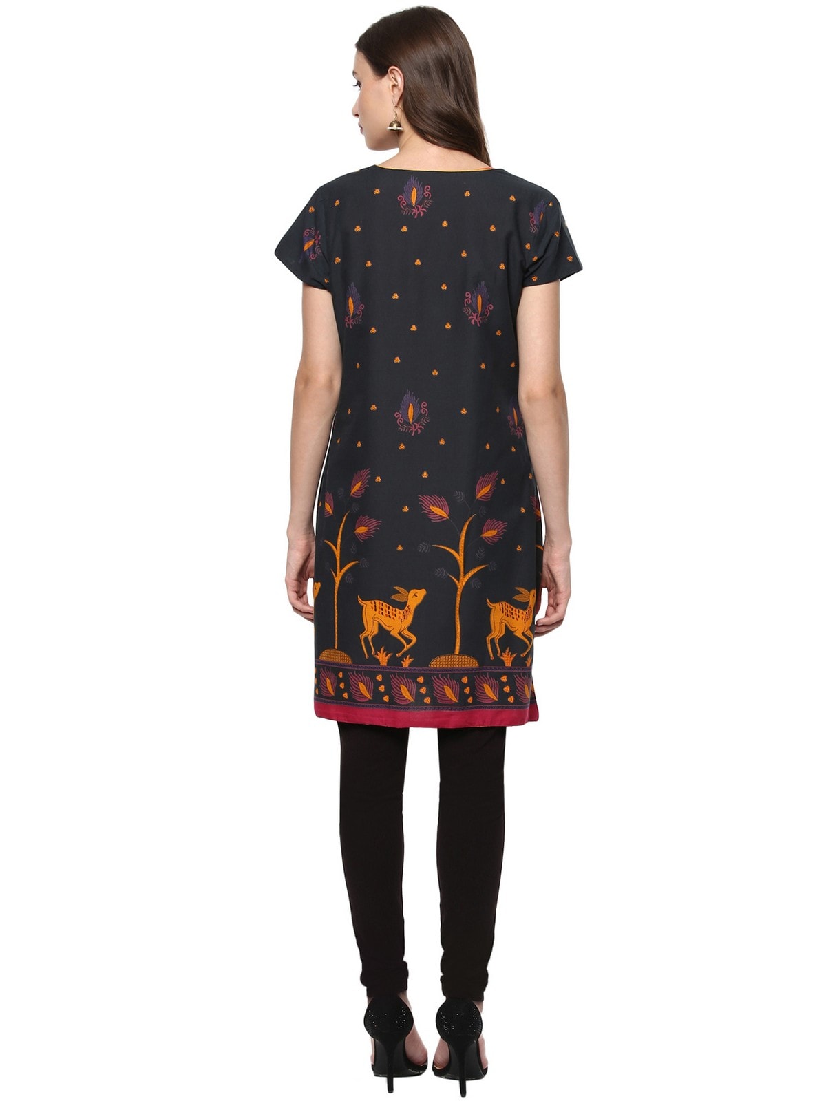 Pannkh Casual Half Sleeve Printed Women's Kurti