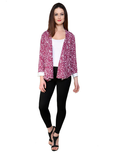 Pink Printed Blazer