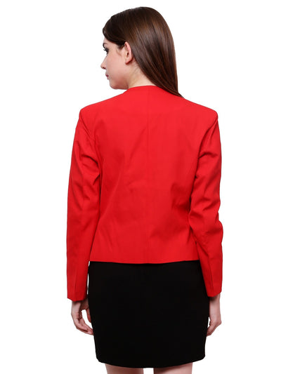 Red Solid Blazer