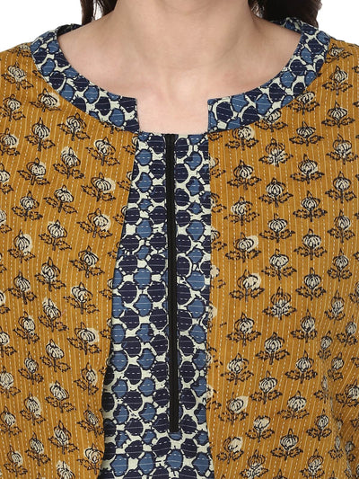 Indigo Tagai Print Koti Kurta