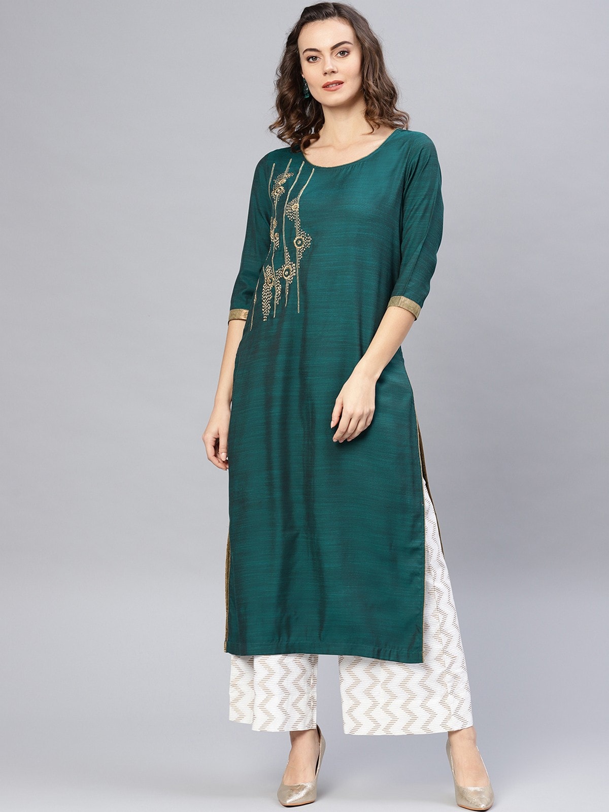 Embroidered Straight Kurta