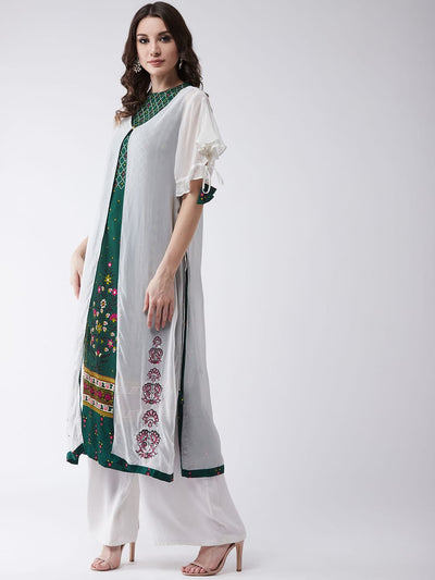 Mughal Kurta With Embroidered Shrug