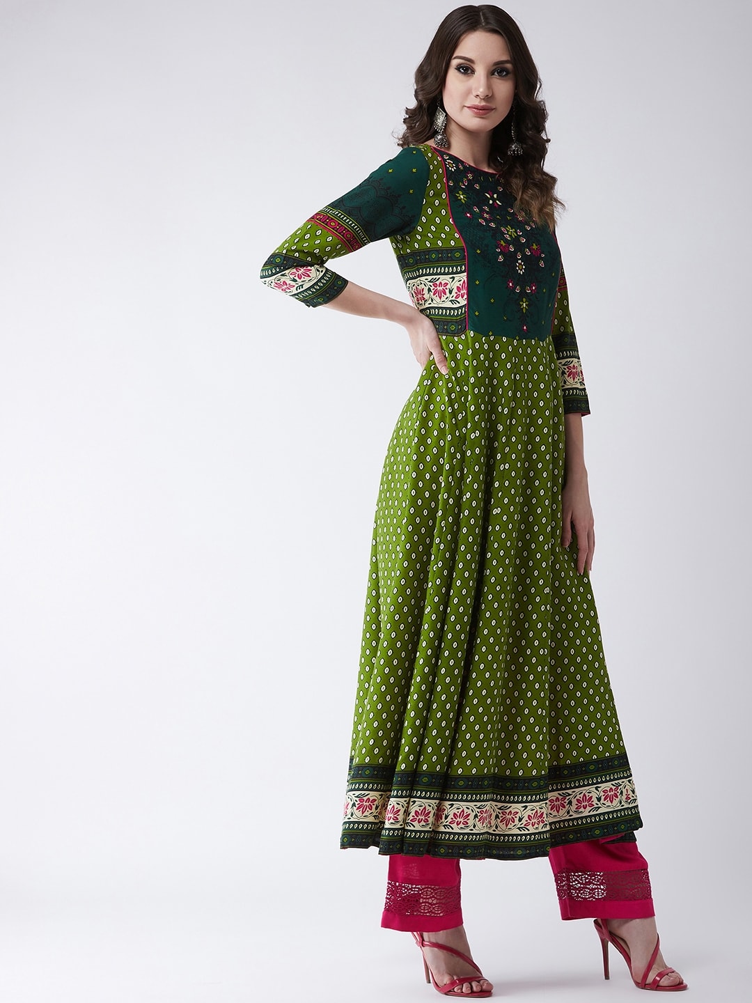 Mughal Printed Flared Kurta