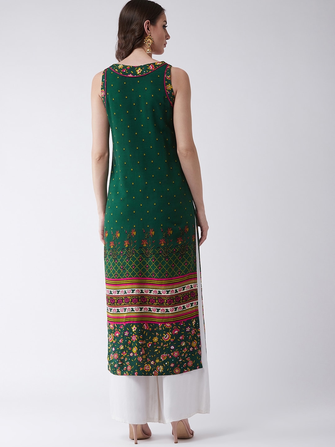 Mughal Printed Sleeveless Kurta