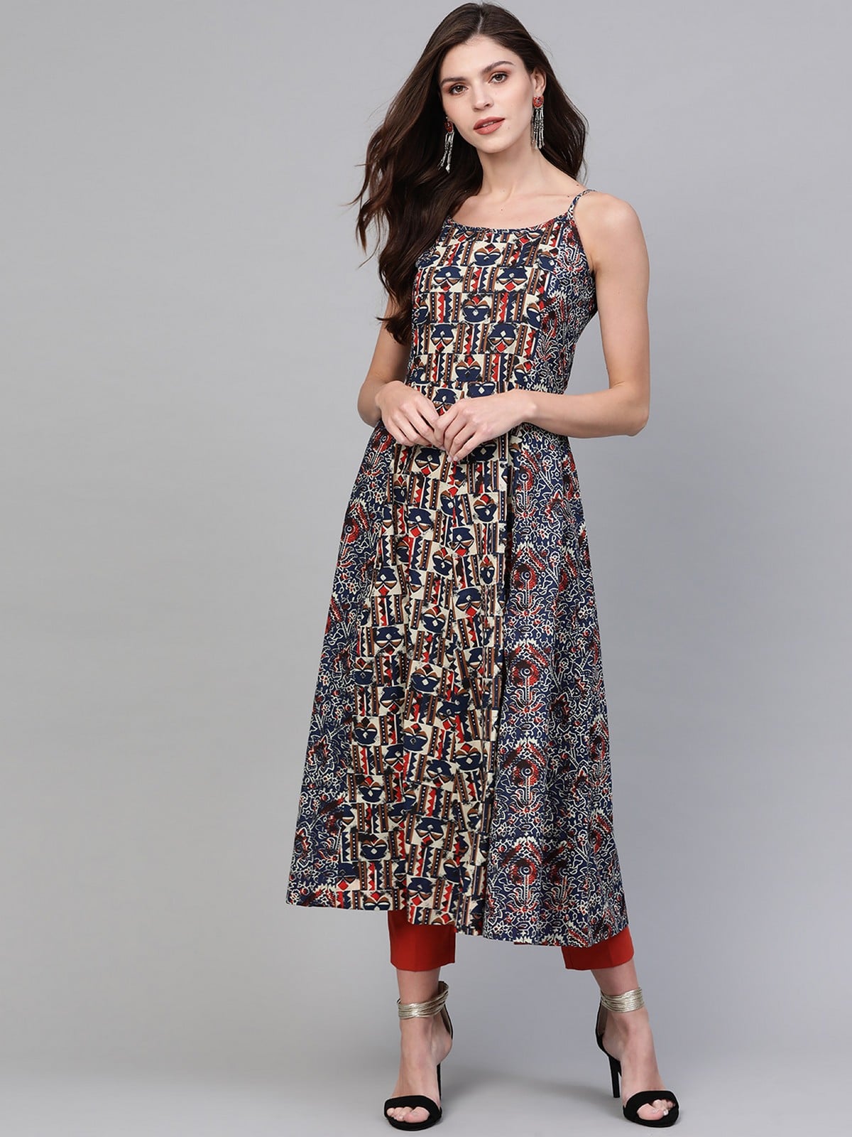 Printed Strappy Kurta