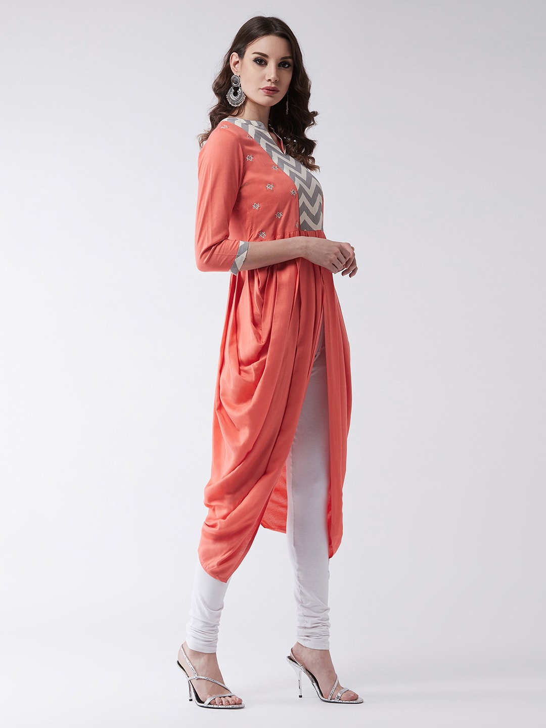 Printed Cowl Kurta