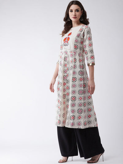 Embroidered Flared Kurta