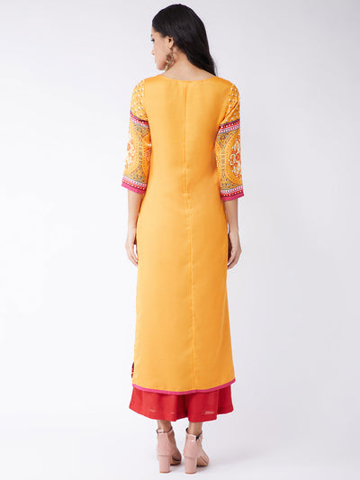 Digital Print Front Square Kasturi Kurta