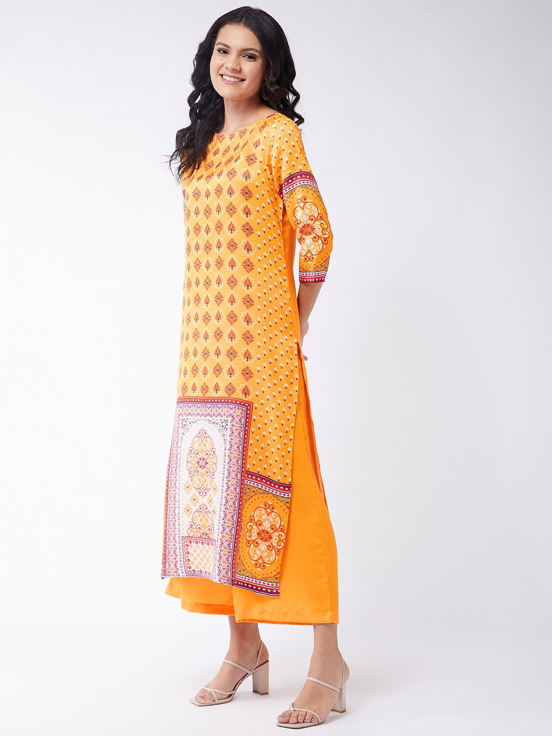 Digital Printed Centre Placement Kasturi Kurta