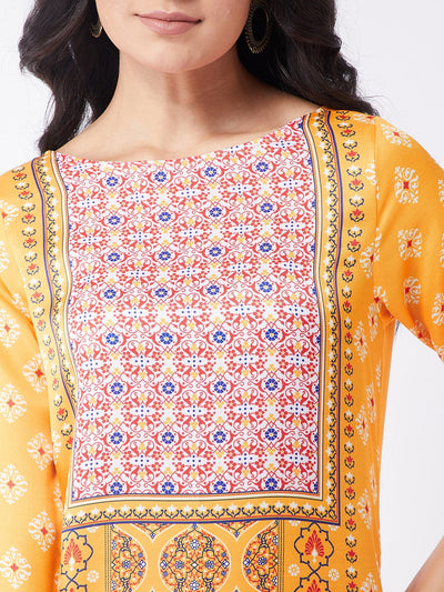 Digital Printed Centre Placement With Yoke Kasturi Kurta