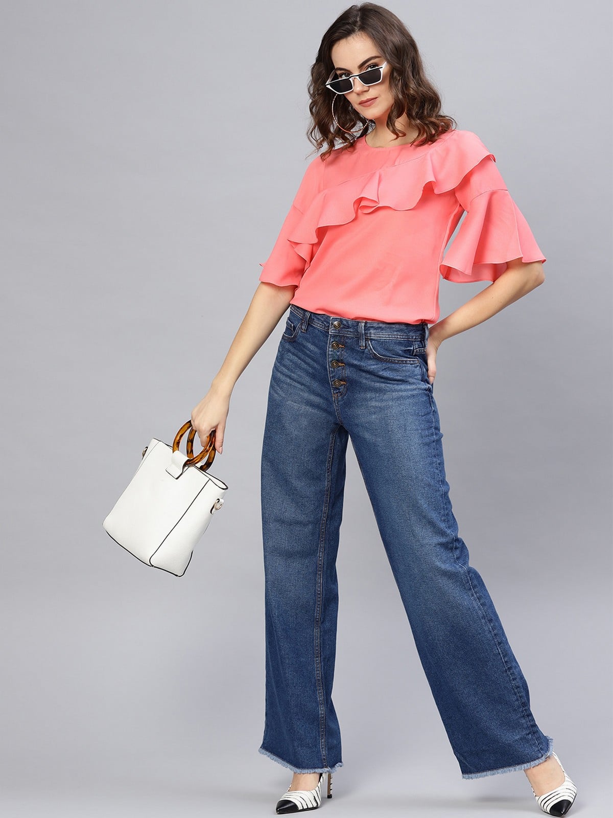 Solid Ruffle Top