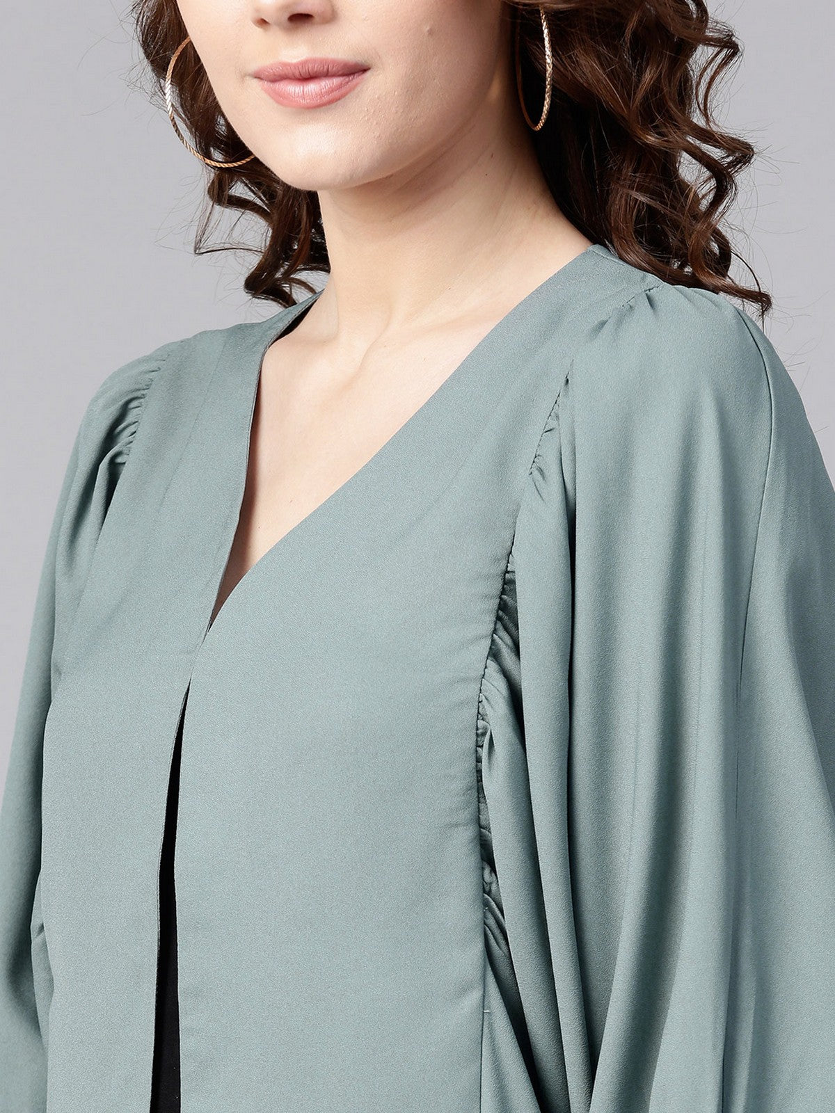 Solid Flared Cape Top