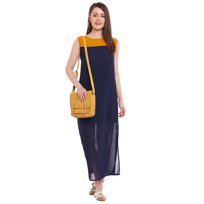 Color-Block Maxi Dress