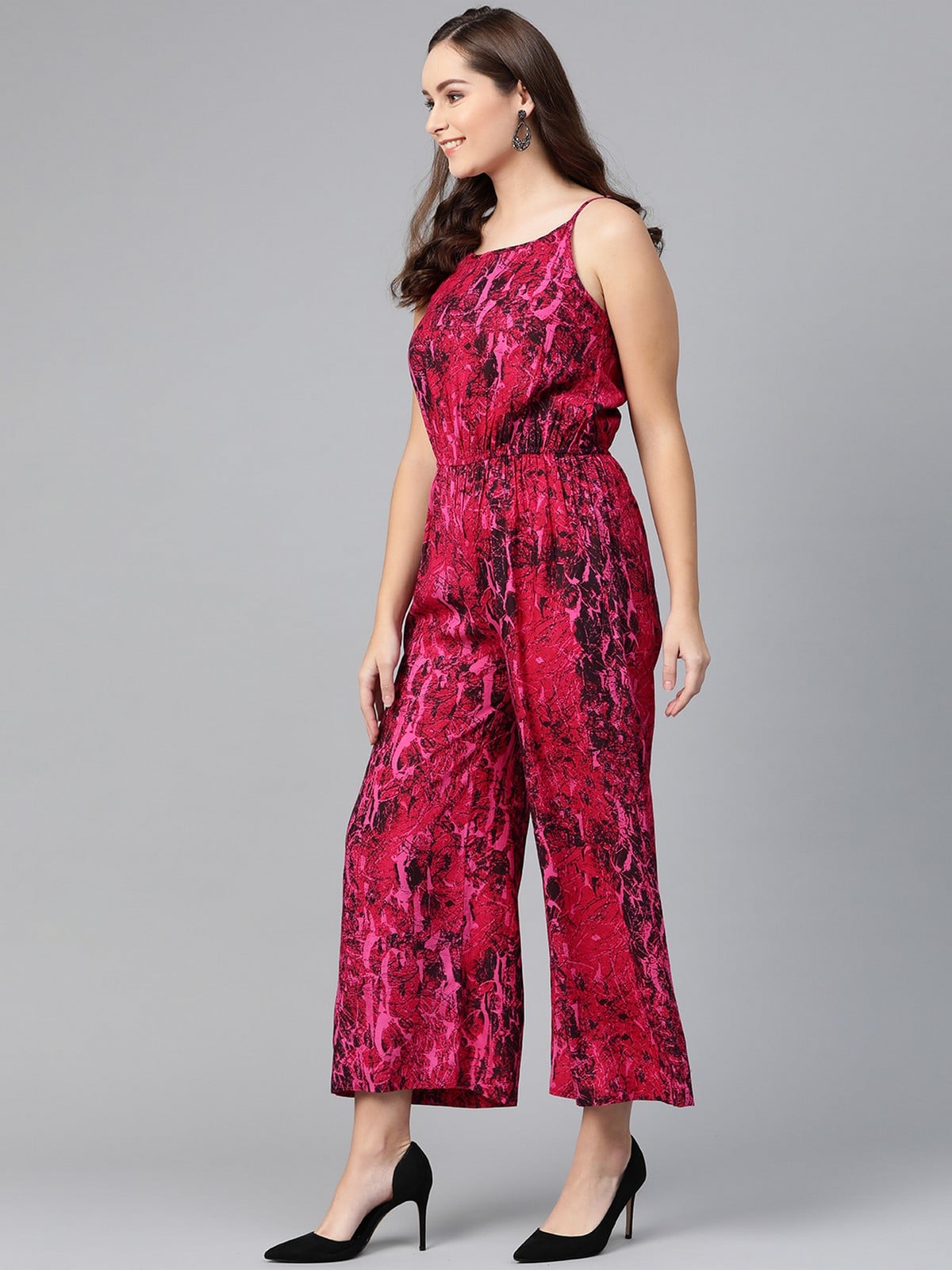 Printed Strappy Jumpsuit
