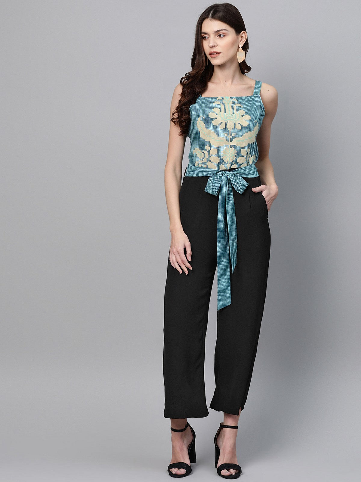 Printed Yoke Jumpsuit