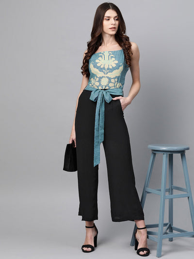 Printed Yoke Jumpsuit