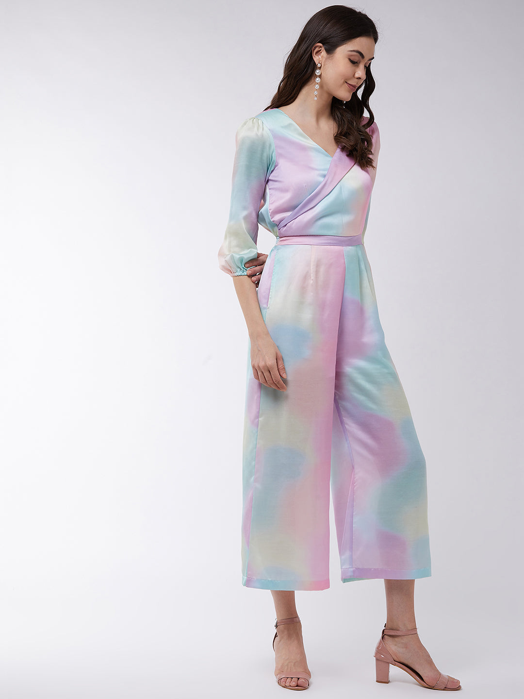 Candy Inspired Digital Printed Collared Jumpsuit