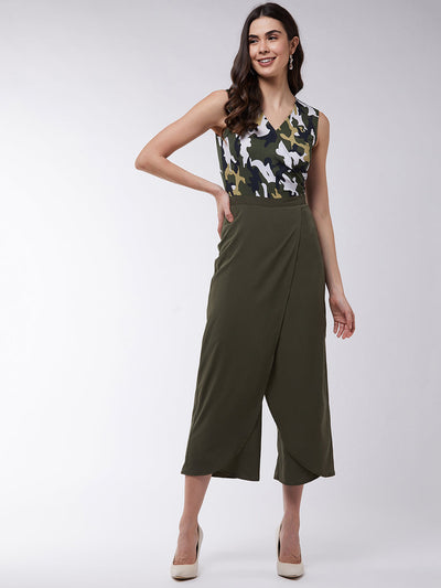 Camouflage Bottom Wrap Jumpsuit