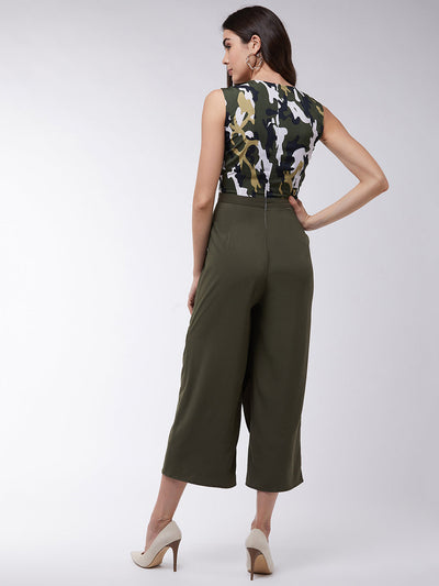 Camouflage Bottom Wrap Jumpsuit