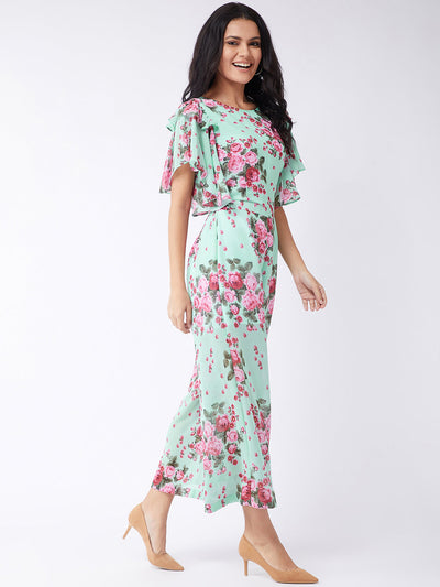 Pastel Printed Floral Jumpsuit