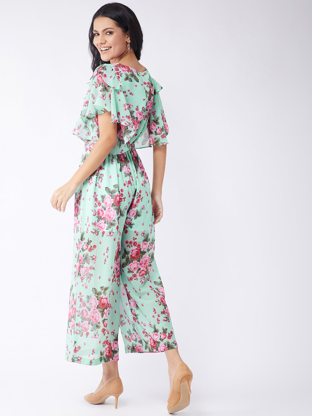 Pastel Printed Floral Jumpsuit
