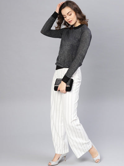 Round Neck Lurex Sweater