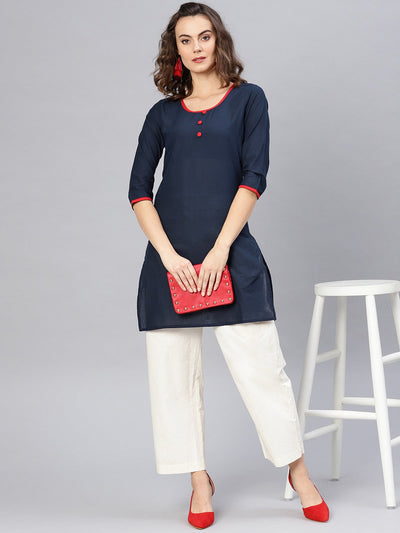 3/4sleeves front buttoned kurti