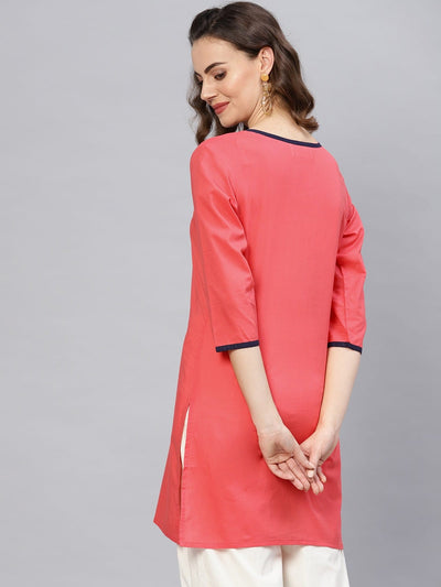 3/4sleeves front buttoned kurti