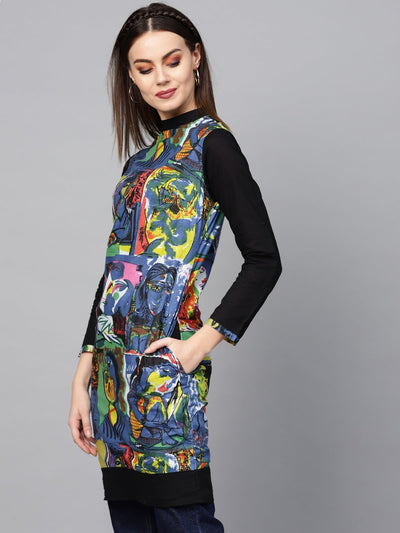 Picasso Printed Reversible Kurti