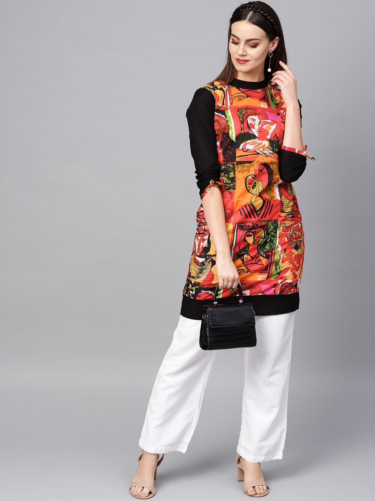 Picasso Printed Reversible Kurti