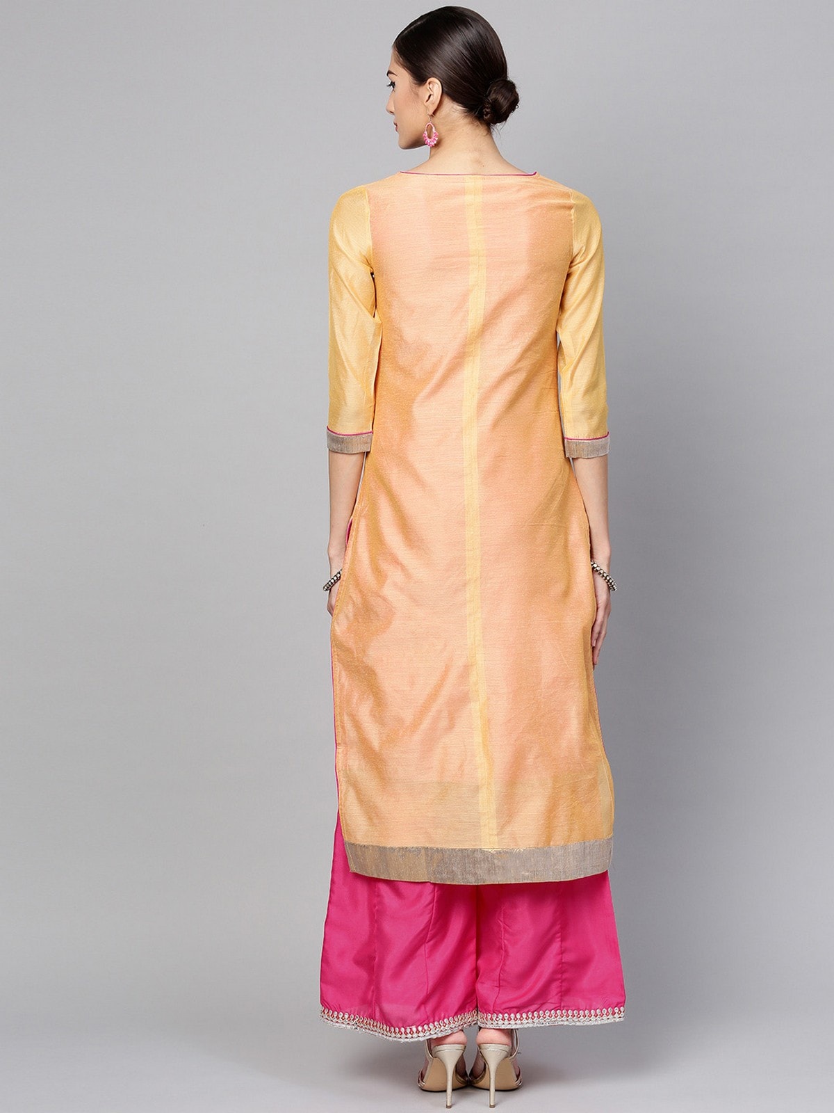 Solid Embroidered Kurta